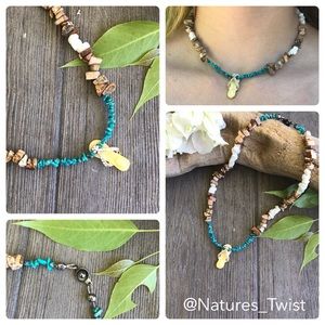 🥥🌿Handmade Rock Sandal Necklace🌿🥥